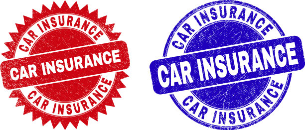 汽车保险圆形和玫瑰形水印图片下载