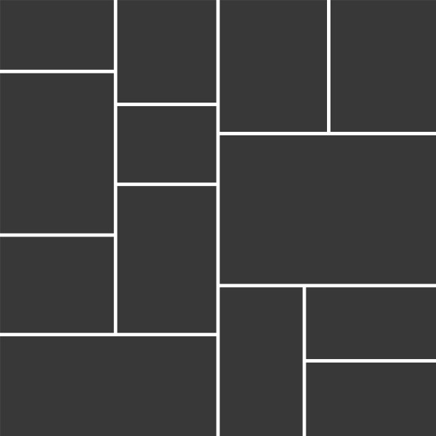 创意矢量模板拼贴组成的13帧的一张照片的正方形和长方形的形状。图片下载