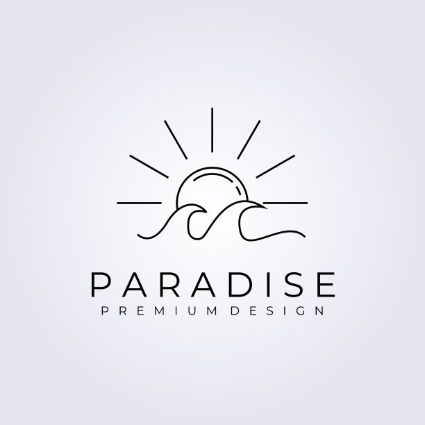 日落日出波太阳水湖景观图标图片下载