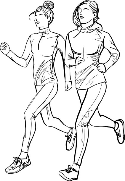 女运动员草图图片下载