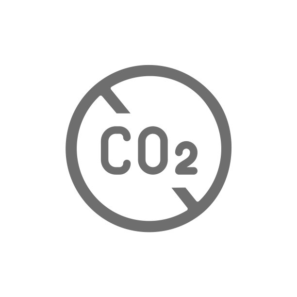 无碳排放二氧化碳排放标志灰色图标图片下载