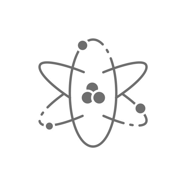 原子能量灰色图标隔离在白色上图片下载
