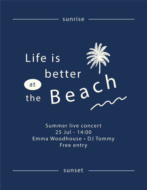 蓝色夏季飞行模板热带背景图片下载