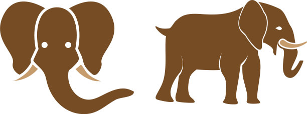 大象图标设计集模板隔离图片下载