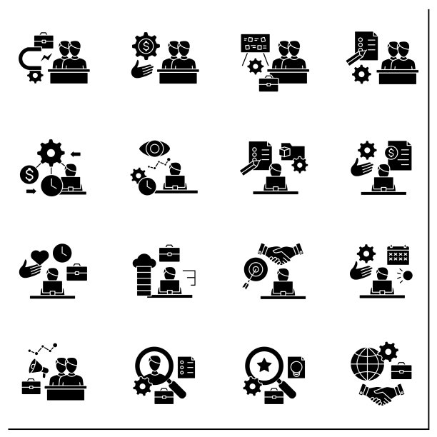 人才管理字形图标设置图片下载