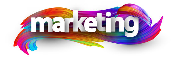 白色营销标志在笔触背景图片下载