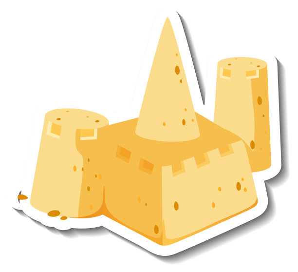 沙堡卡通贴纸图片下载