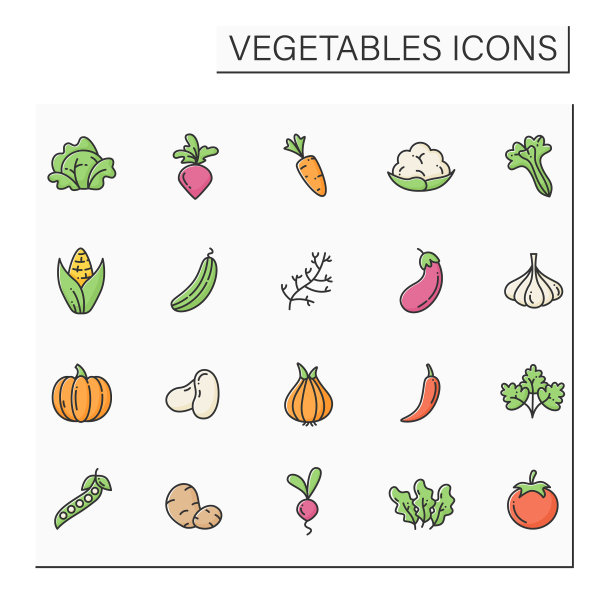 蔬菜颜色图标设置图片下载