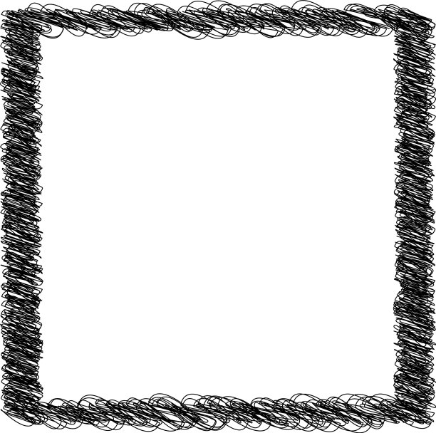 正方形长方形潦草的素描素描涂鸦图片下载