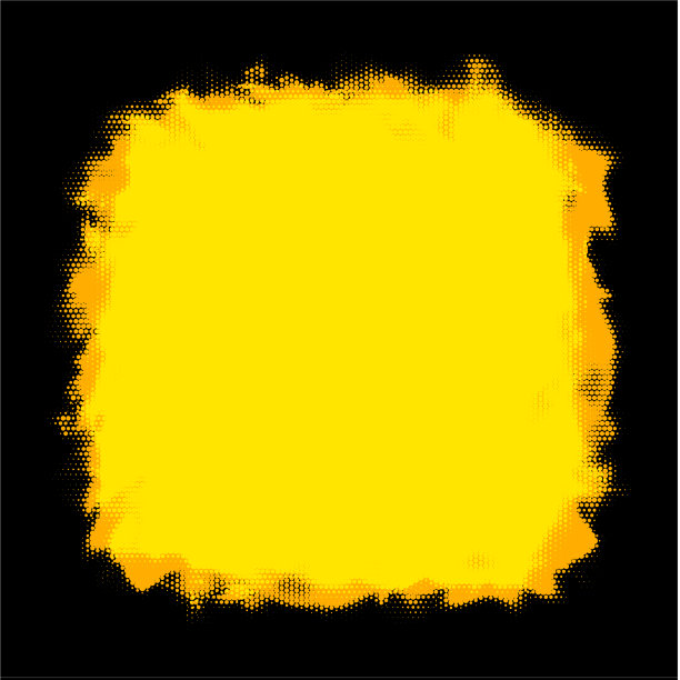 抽象的黄色和黑色半色调点图片下载