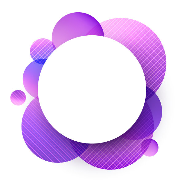 圆形白色框架与圆形紫色阴影图片下载
