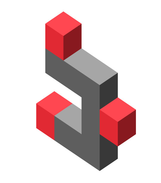 抽象立体等距标志对象可以使用图片下载