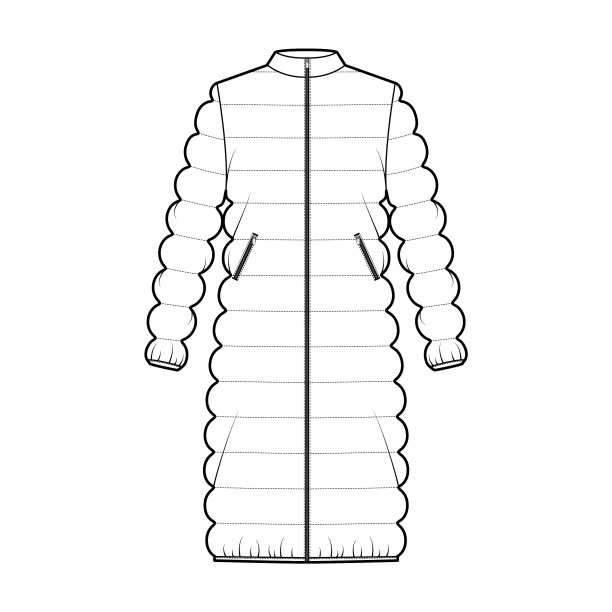 外套绗缝贝壳羽绒服羽绒服技术图片下载