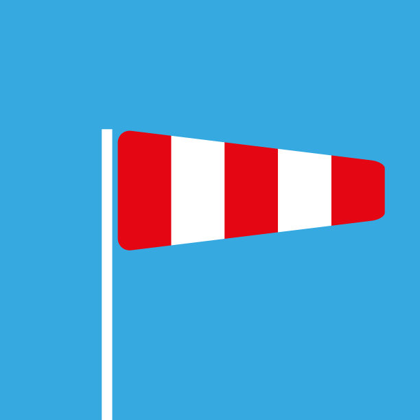 风锥或风标袋的平面图标图片下载