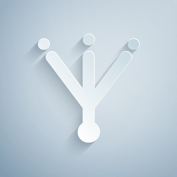 剪纸鸟的足迹图标孤立在灰色图片下载