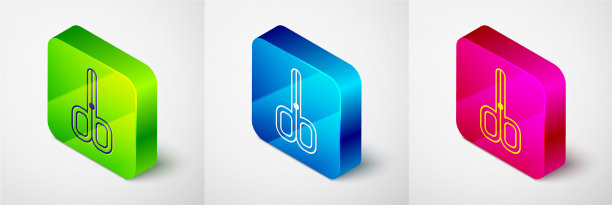 等距指甲剪图标孤立在灰色图片下载