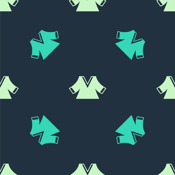 绿色和米色和服图标隔离无缝图片下载