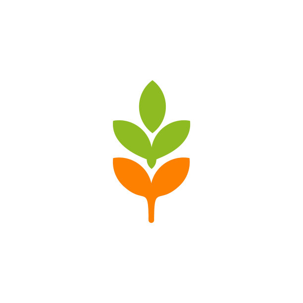 小麦植物标识设计模板图片下载