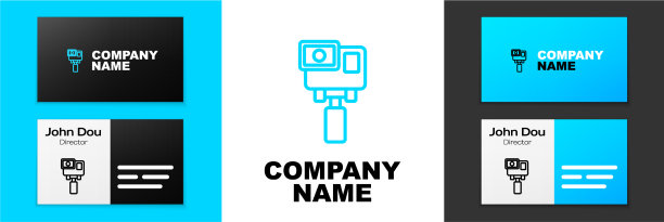 蓝线行动极端相机图标孤立上图片下载