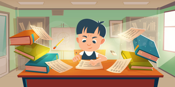 学生在教室里通过考试图片下载