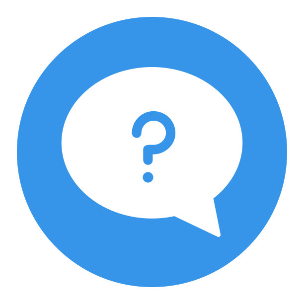 带有问号白色字形图标的对话气泡图片下载