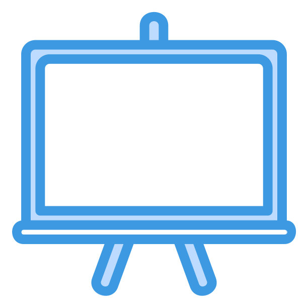 用于任何项目的蓝色样式的白板图标图片下载