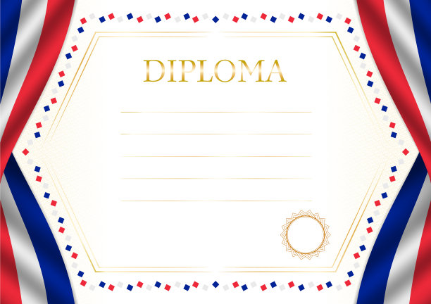 水平框架和边界与法国国旗图片下载