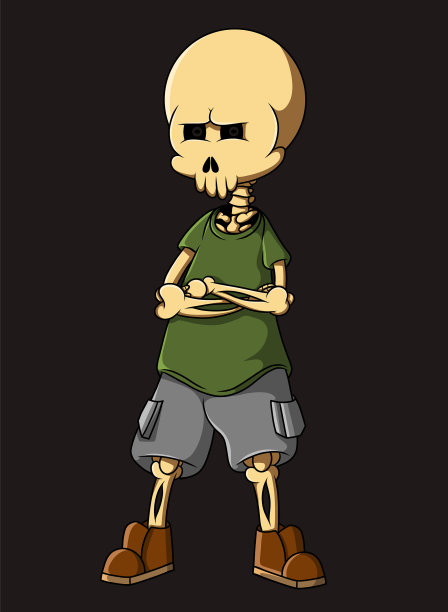 很酷的人类头骨使用休闲服装图片下载