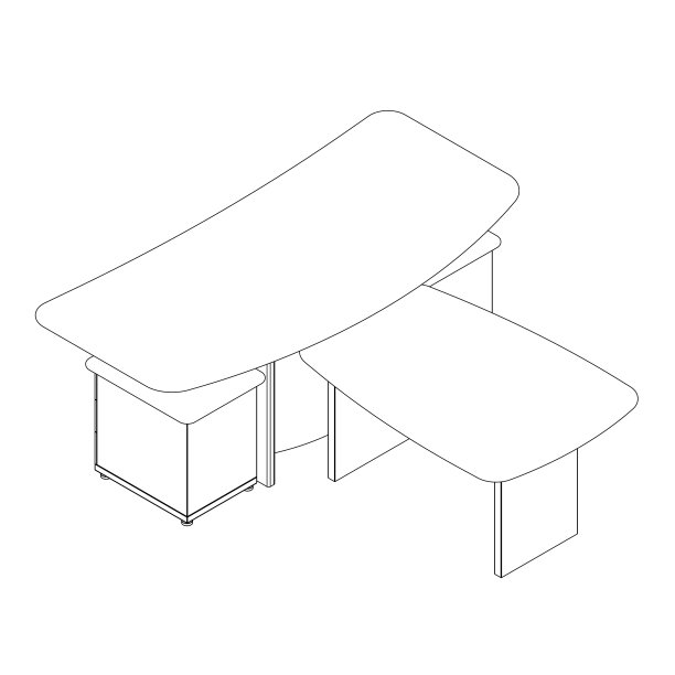 用黑线勾勒出办公桌的轮廓图片下载