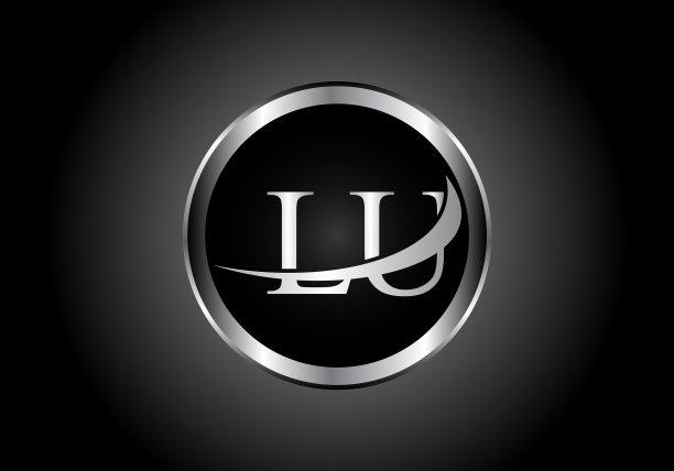 银字母卢金属组合字母标志图片下载