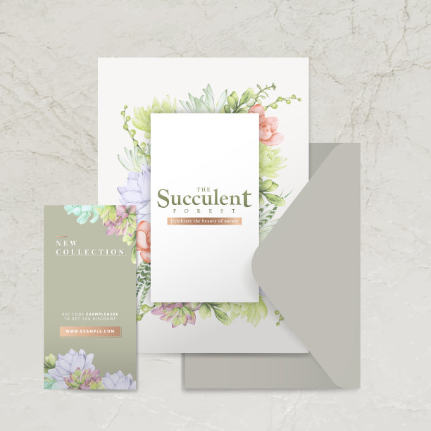 手绘多汁主题信封模板集图片下载