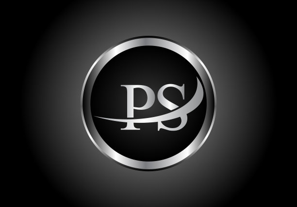 银色字母ps金属组合字母标志图片下载