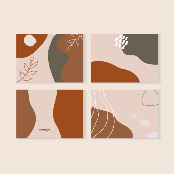 植物抽象艺术集卡图片下载