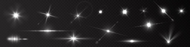 闪光在黑色背景辉光闪耀图片下载