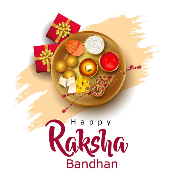 快乐raksha bandhan带着时尚的创意图片下载