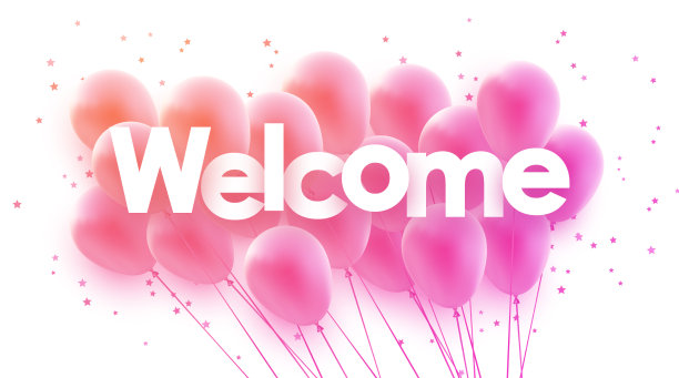 带有星星彩纸的粉红色渐变气球图片下载