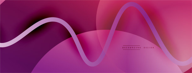 抽象梯度背景与波浪线图片下载