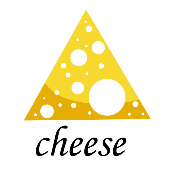 三角形奶酪，有不同大小的洞图片下载
