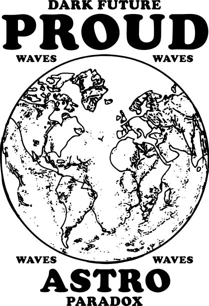 线条艺术风格与口号地球图片下载