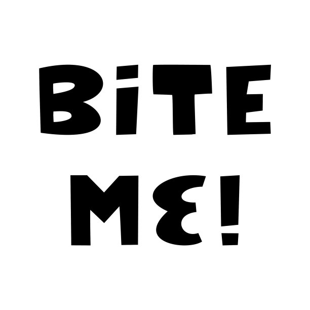 咬我吧，万圣节引用可爱的手绘字体图片下载