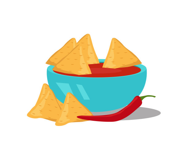 白色背景上的玉米片设计图片下载