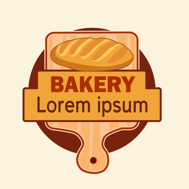 面包和烘焙标志卡通图片下载