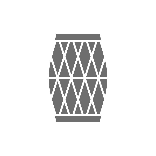 印度音乐鼓mridangam dholak灰色图标图片下载