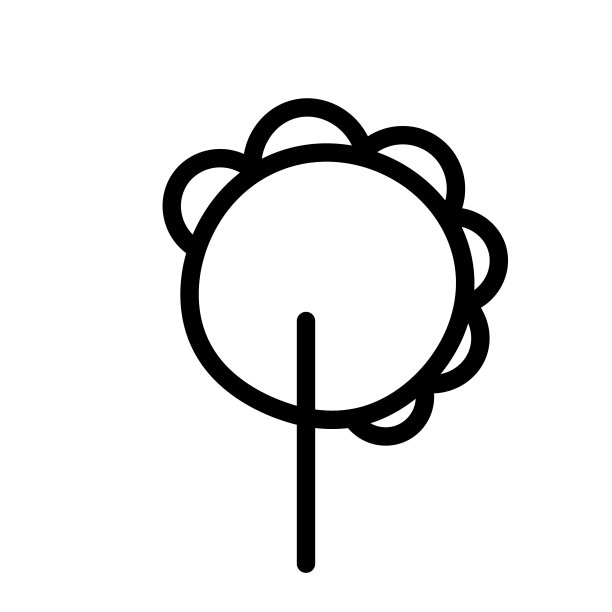 黑白模板树图标。矢量符号符号孤立在白色背景上。树的平线图标设置。植物,景观设计。企业理念的概念图片下载