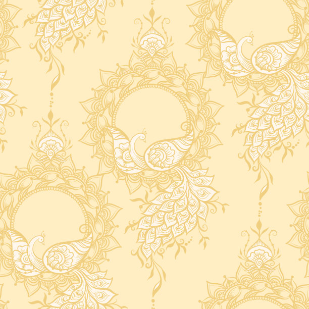 东方民族风格的mehendi传统印度人图片下载