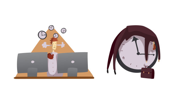 男人办公室工作倦怠多任务图片下载