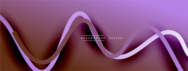 抽象梯度背景与波浪线图片下载