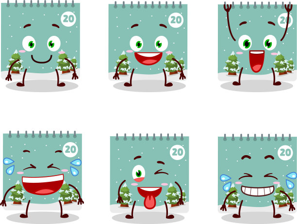 卡通人物12月20日日历图片下载