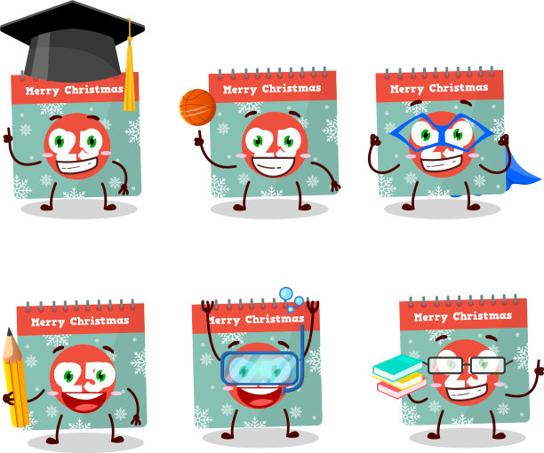 小学生12月25日日历漫画图片下载