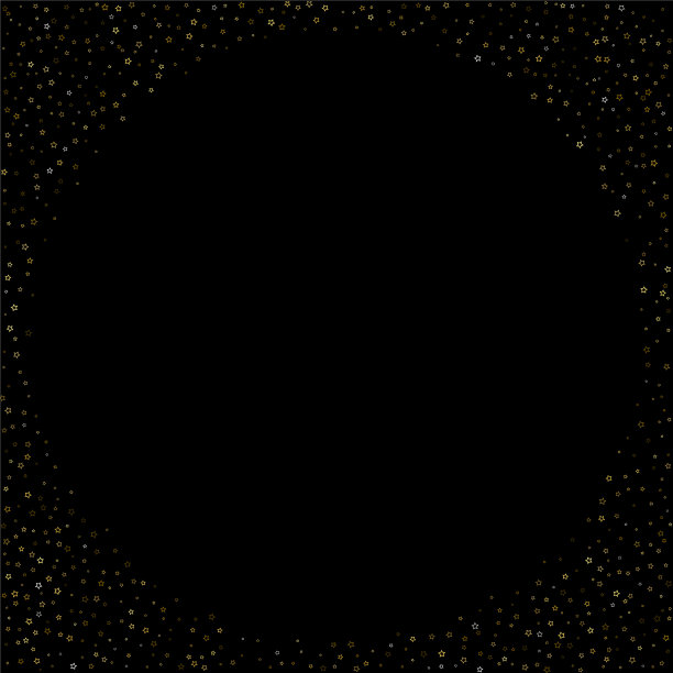 金色闪亮的星星奢华闪亮的五彩纸屑图片下载